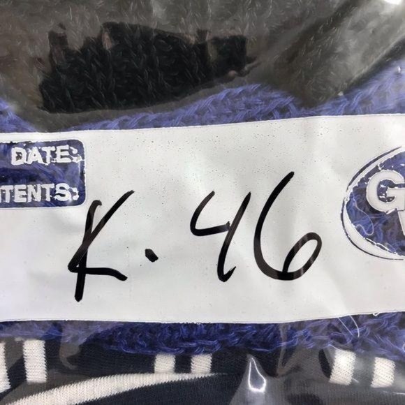 J Crew XXS Blue Color Blocked Linen Knit Top - Picture 10 of 10